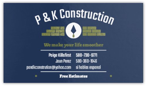 P & K Construction logo