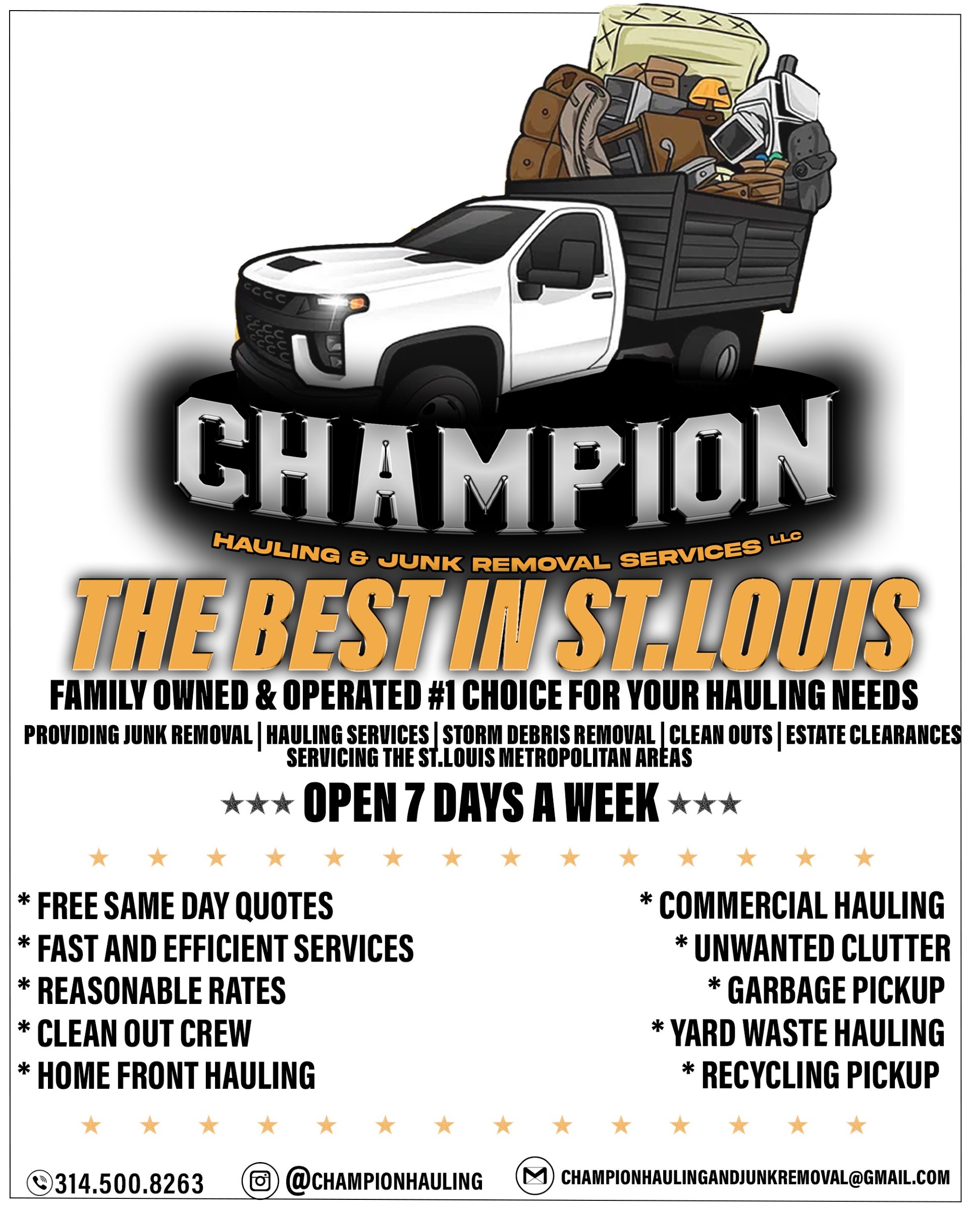 Champion Hauling and Junk removal logo