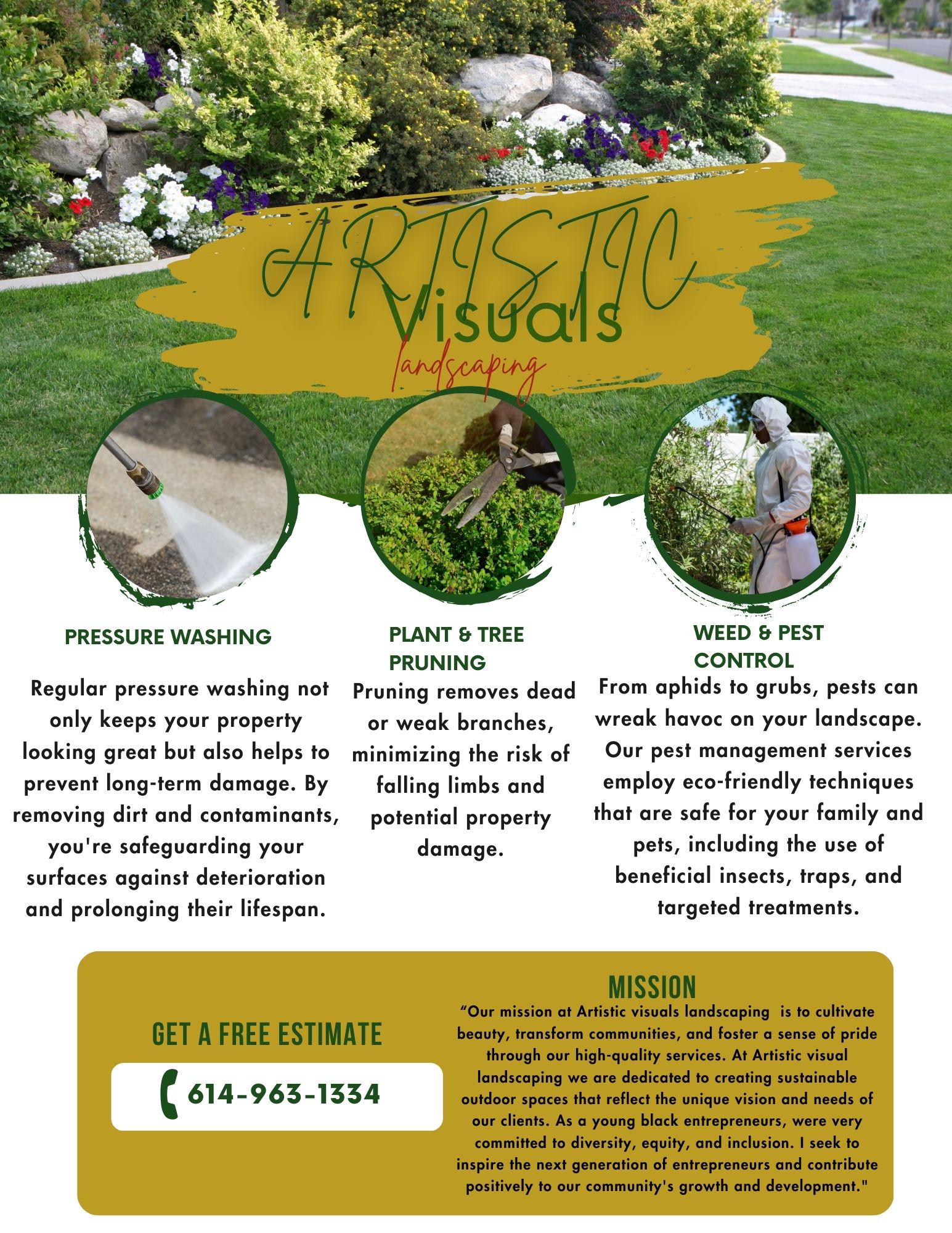 Artistic Visuals Landscaping logo