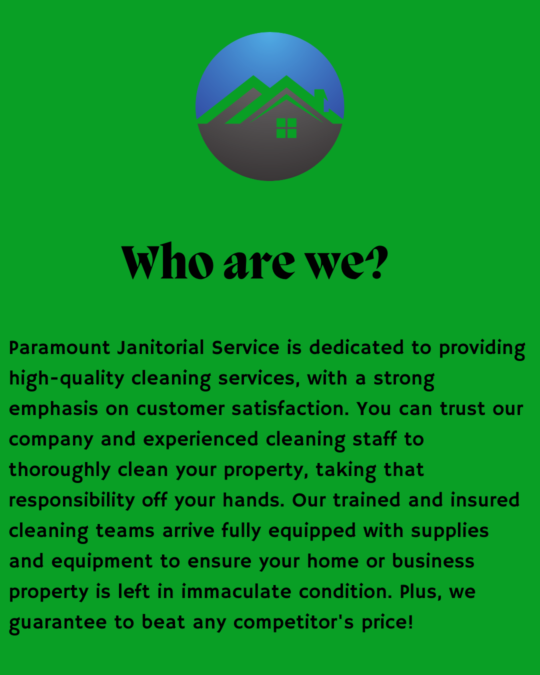 Paramount Janitorial Service logo