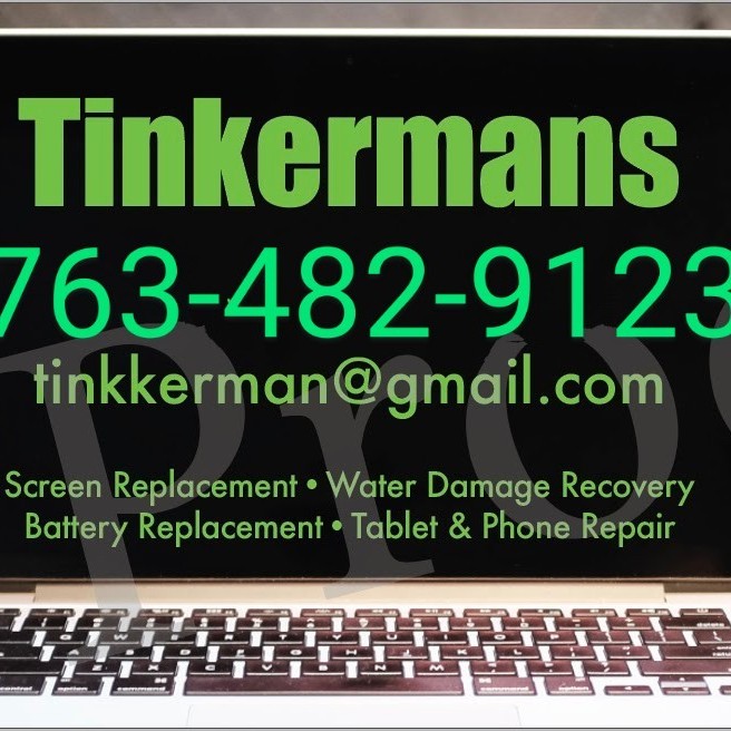 Tinkkermans cellphone and tablet repair logo