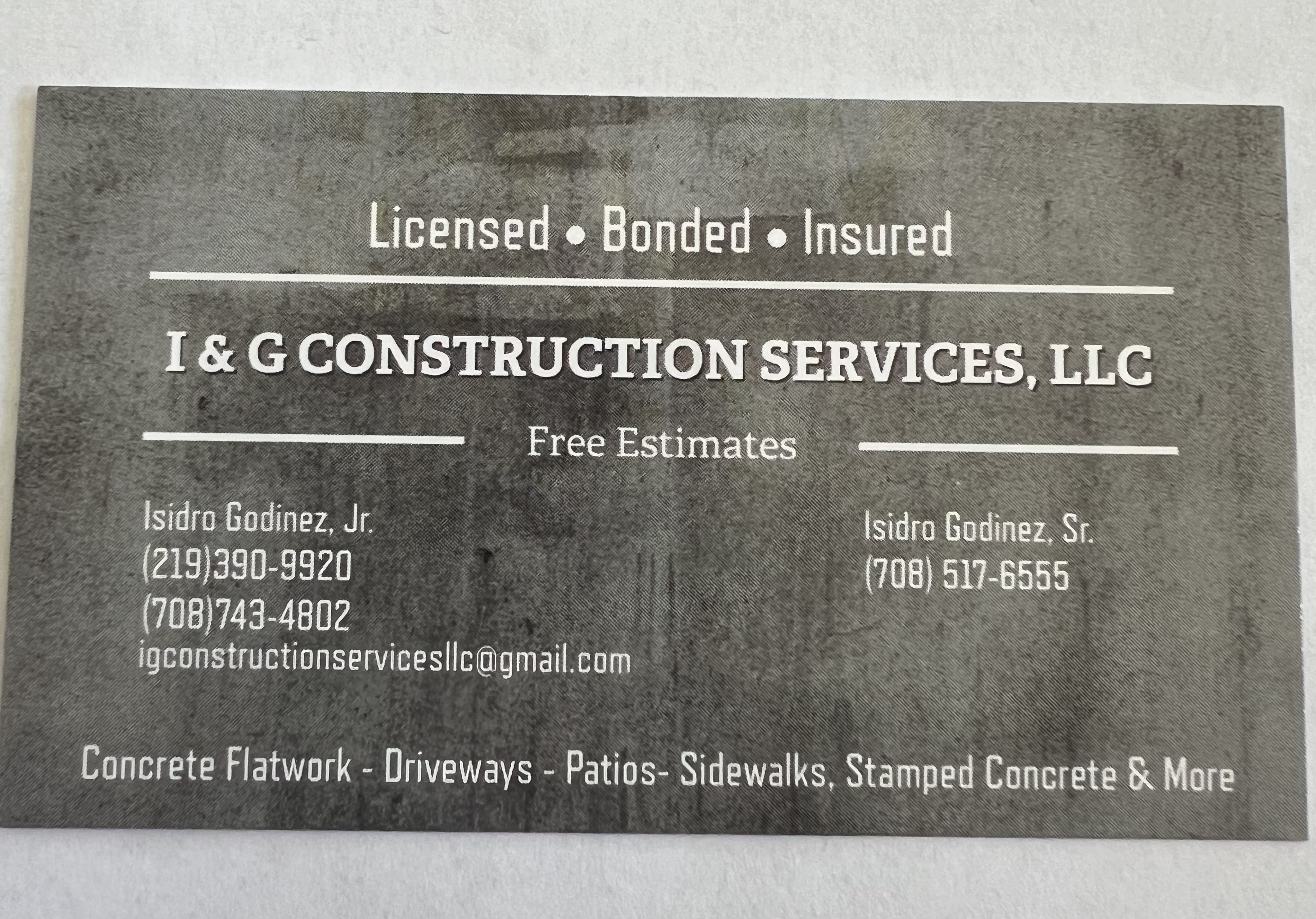 I & G Construction Services LLC logo