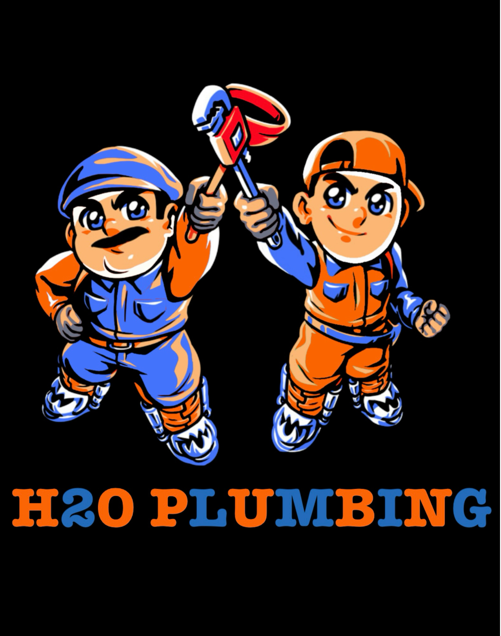H2o plumbing logo