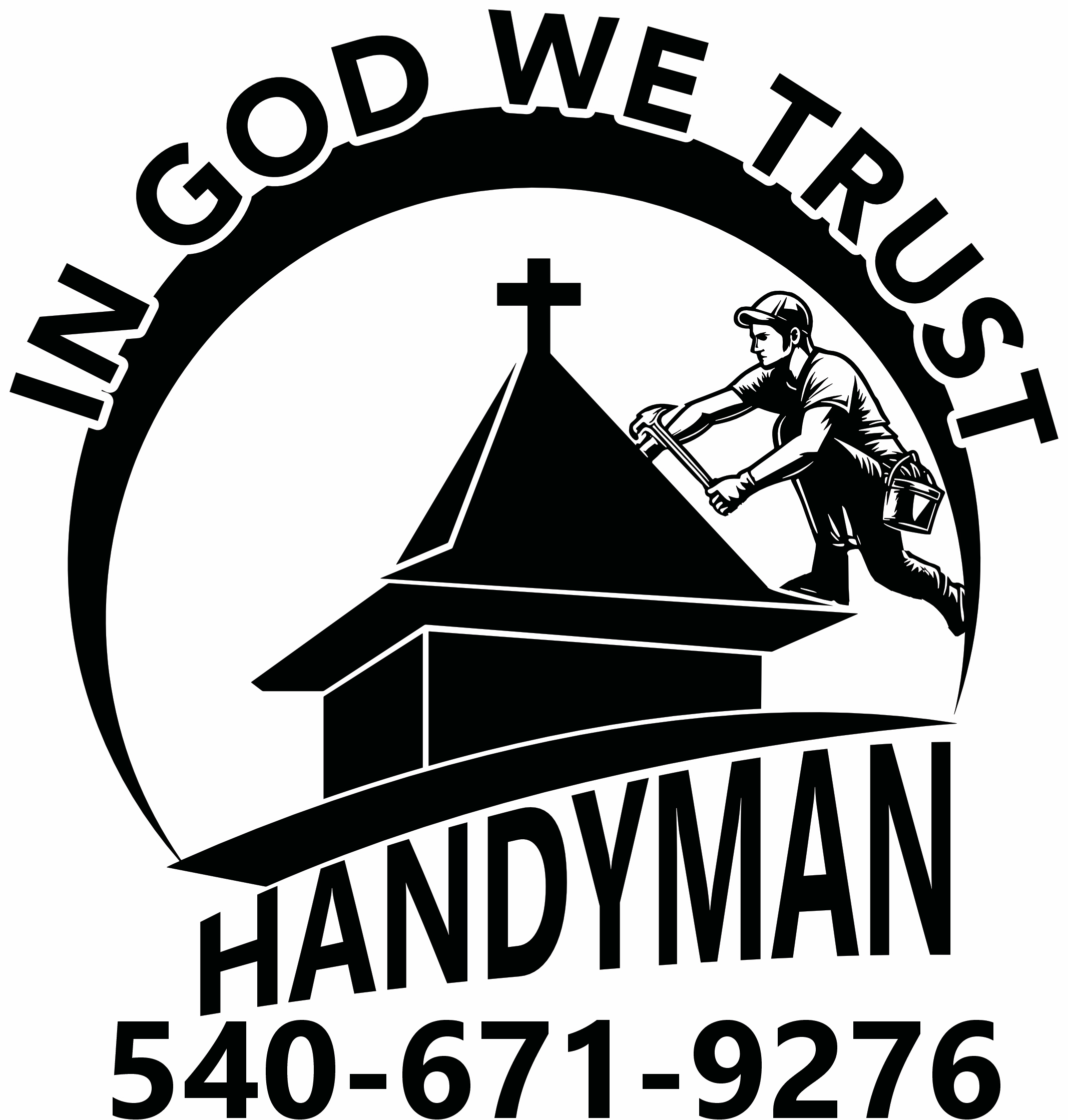 In god we trust handyman  logo