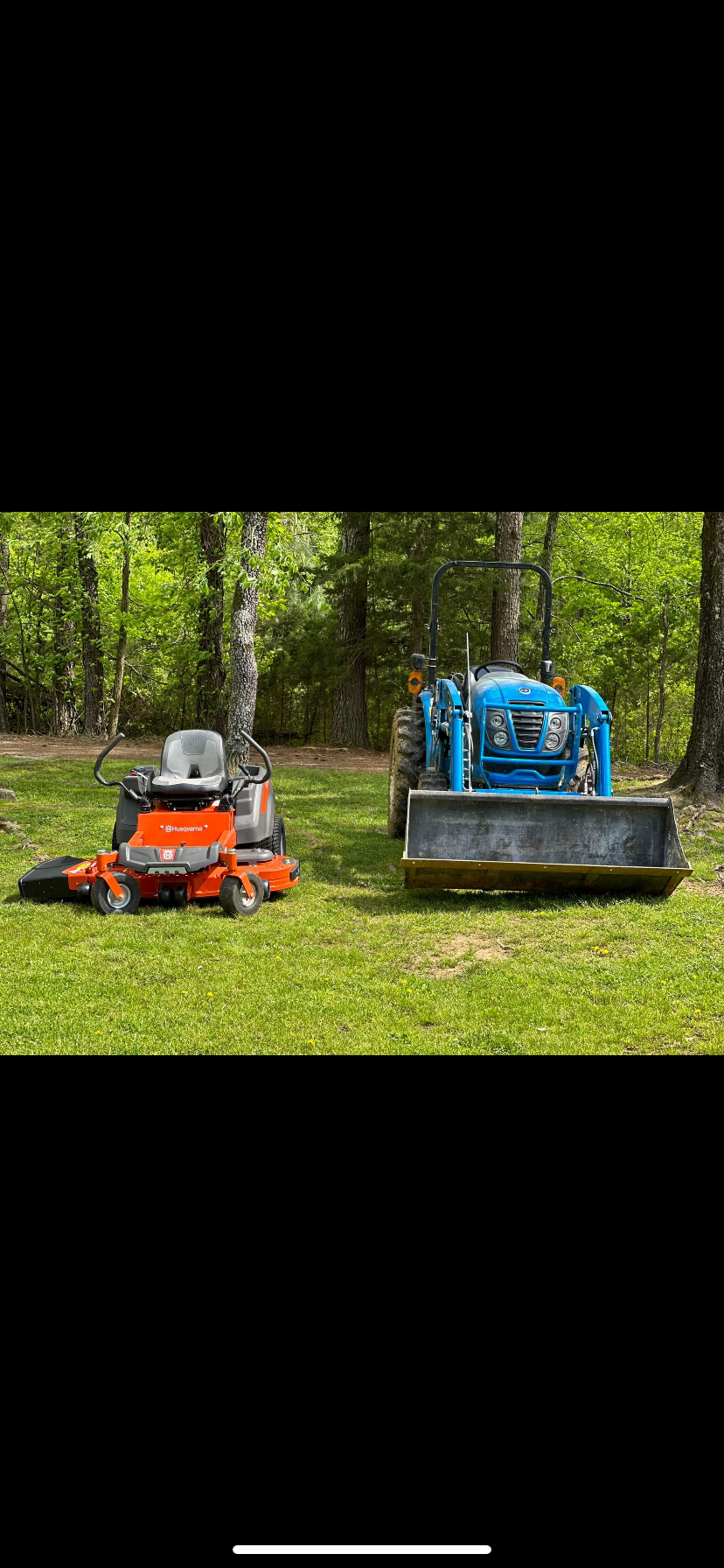 B&B lawn and tractor services logo