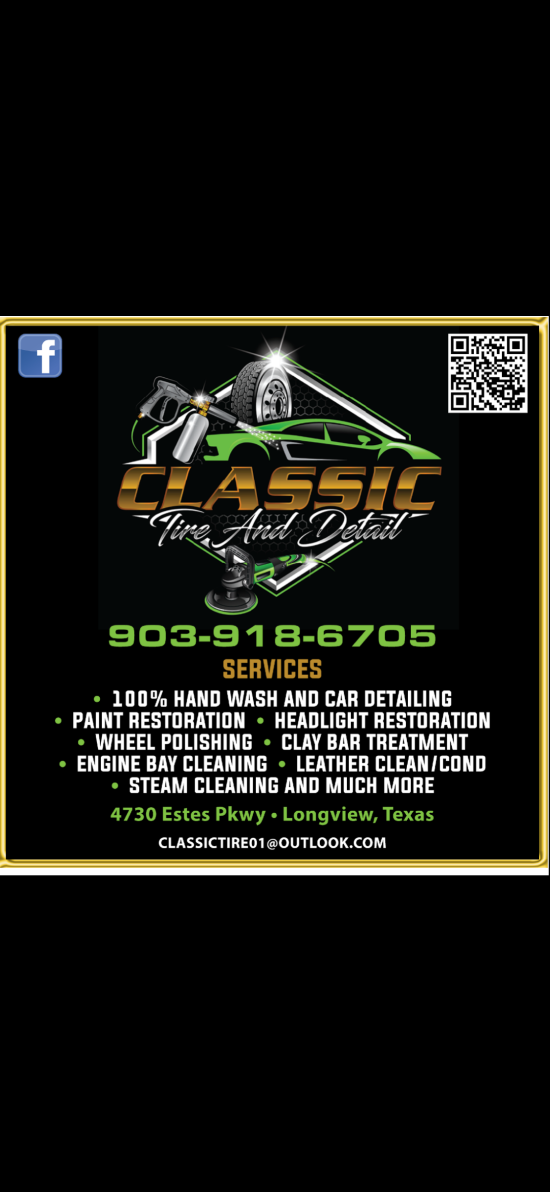 Classic tire and detail logo