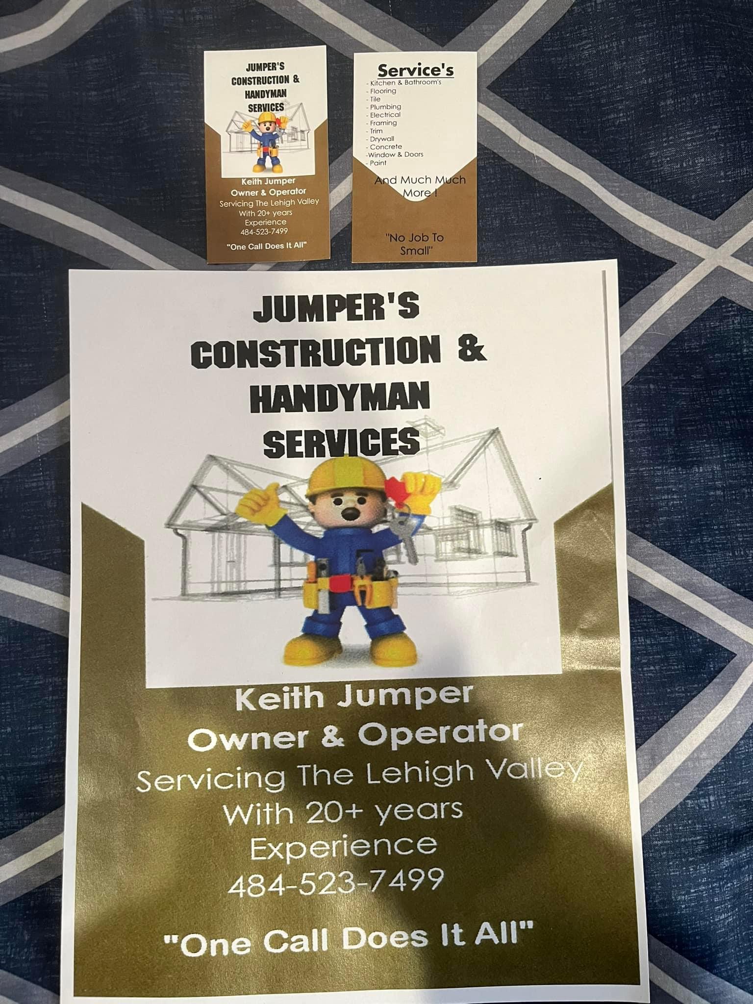 Jumpers construction & Handyman services logo