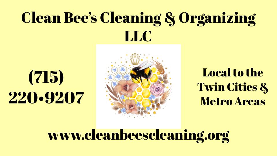 Clean Bee's Cleaning & Organizing logo