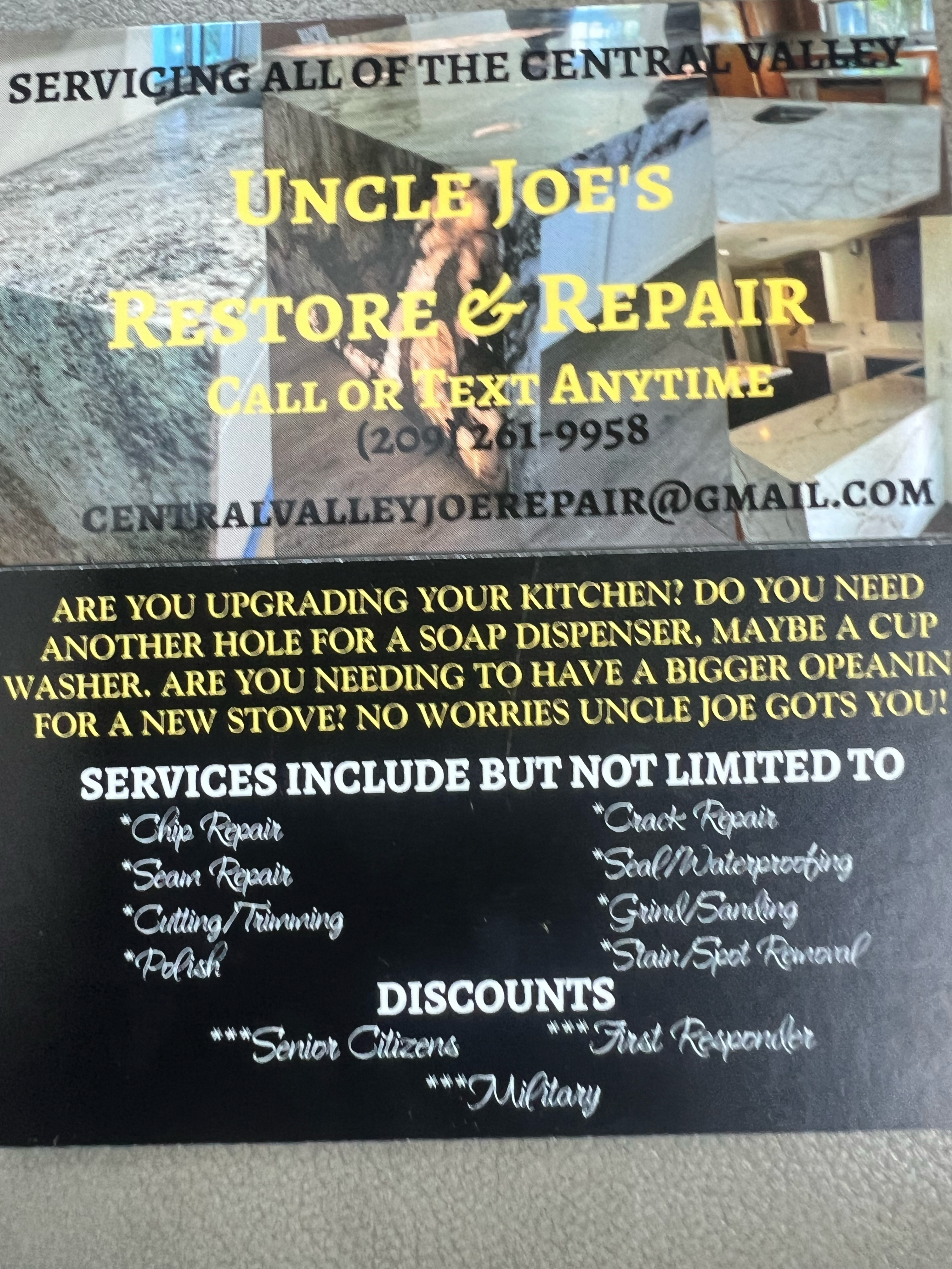 Uncle Joes Restore & Repair logo