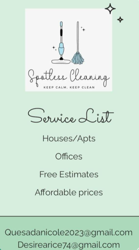 Spotless Cleaning logo