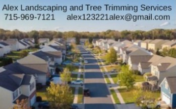 Alex landscaping and tree trimming service logo