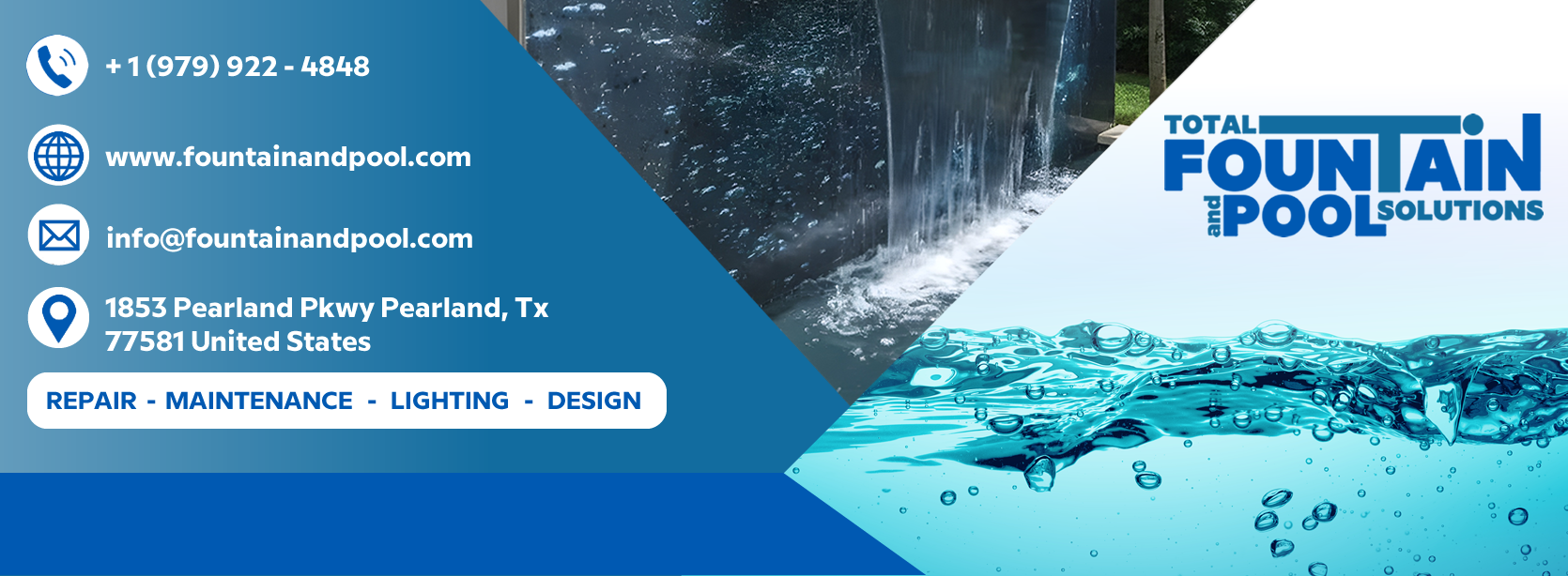 Total Fountain and Pool Solutions logo