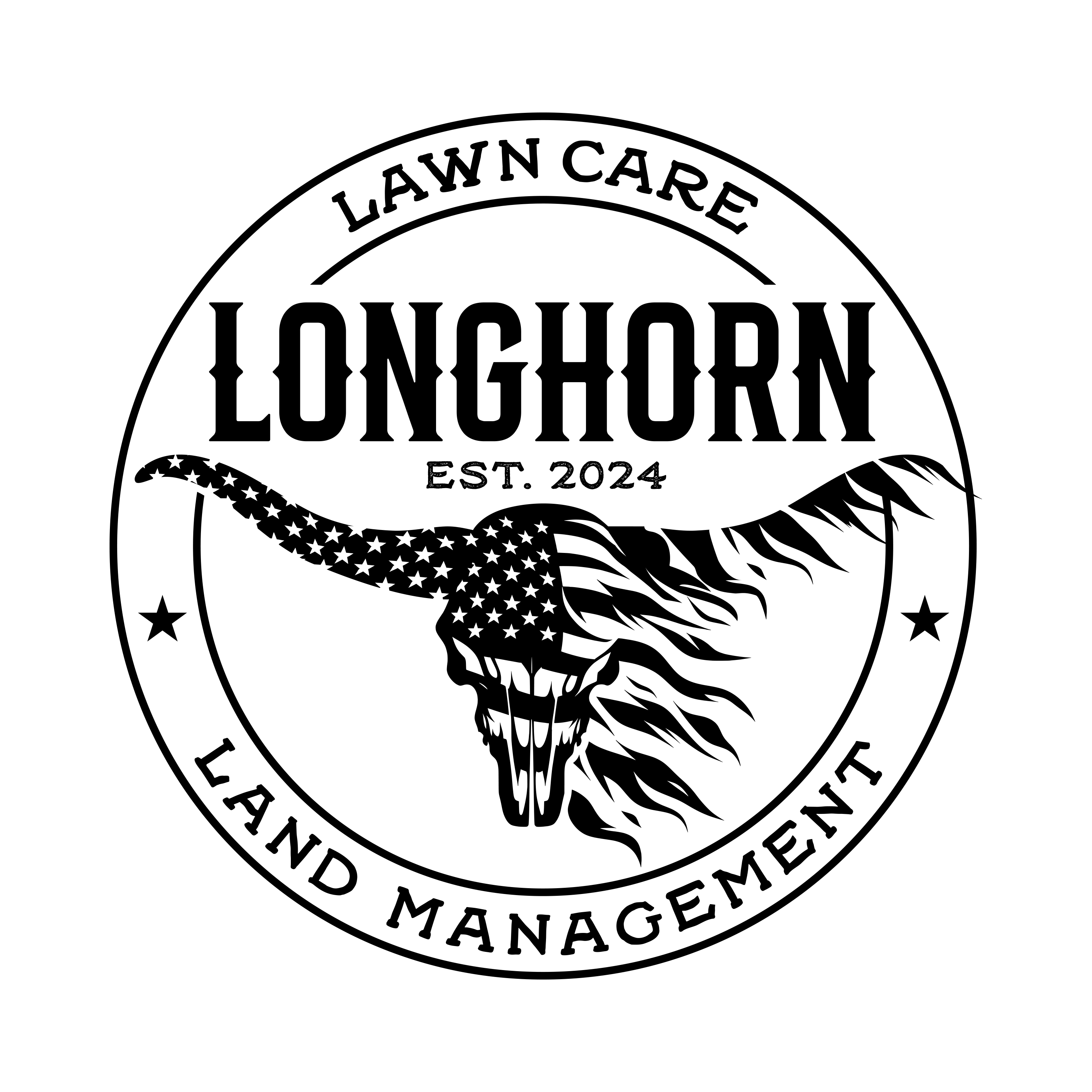 Longhorn lawn care logo