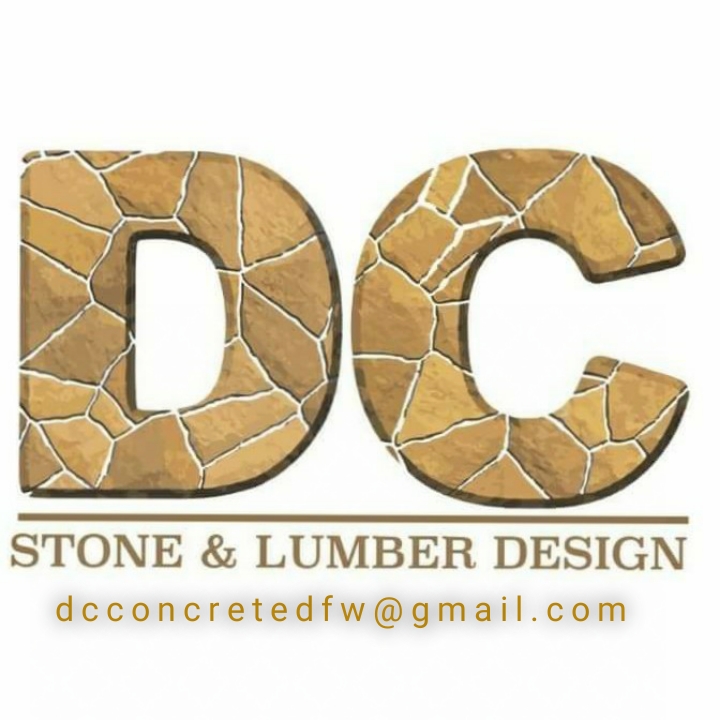 DC CONCRETE stone and lumber design logo