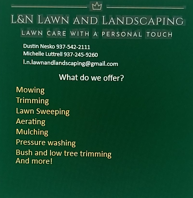 L&N lawn and landscaping logo
