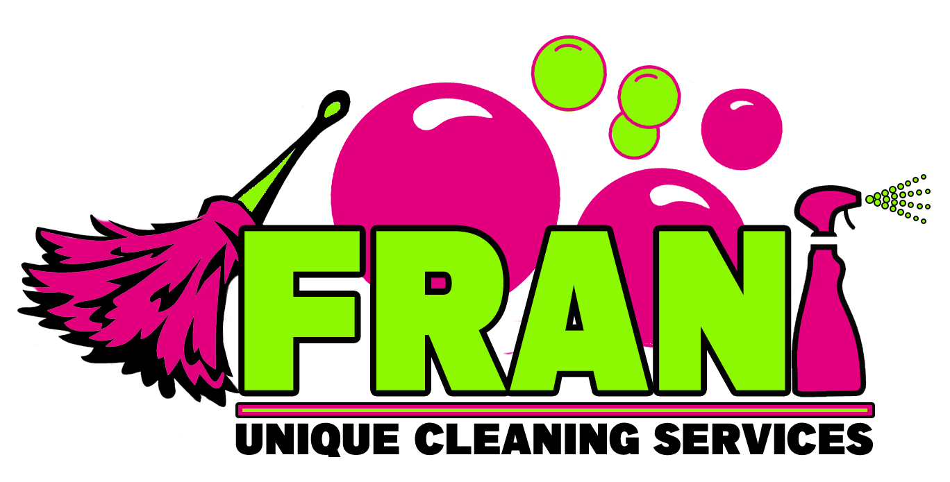 fran unique cleaning service logo