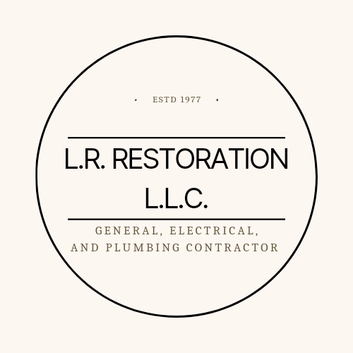 Logo for L.R. Restoration LLC.