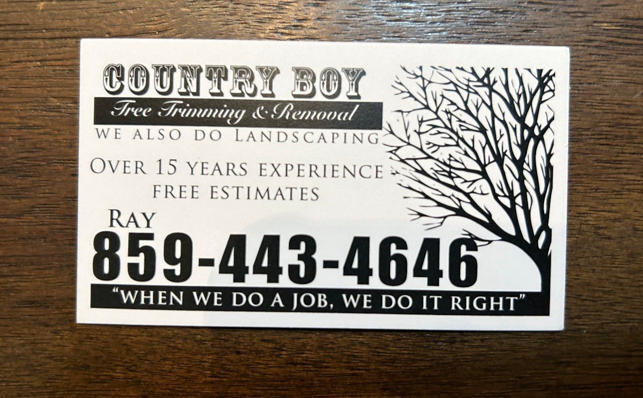 Country boy tree trimming logo