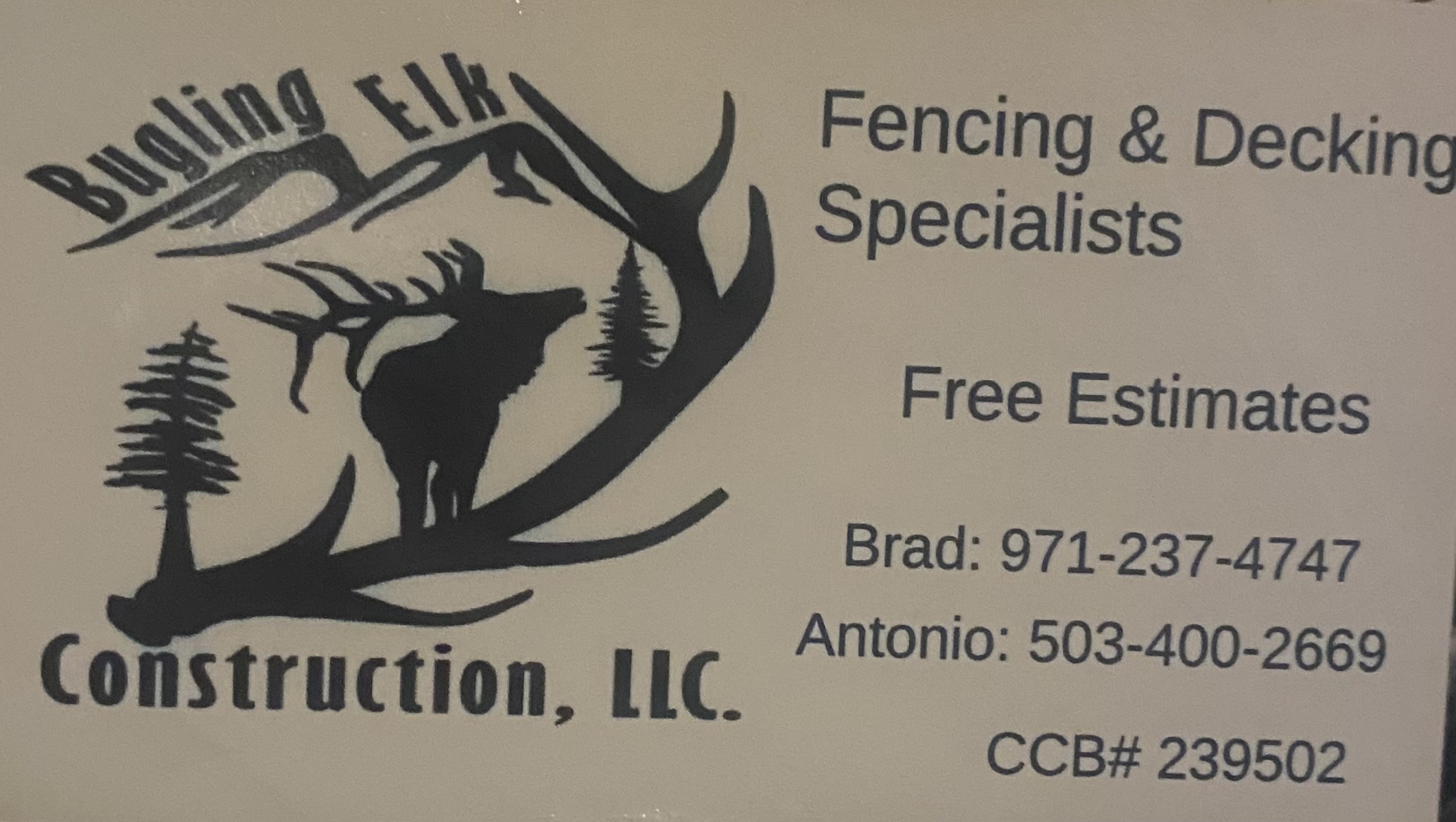 bugling elk construction llc logo