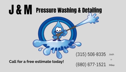 J&M pressure washing & detailing logo