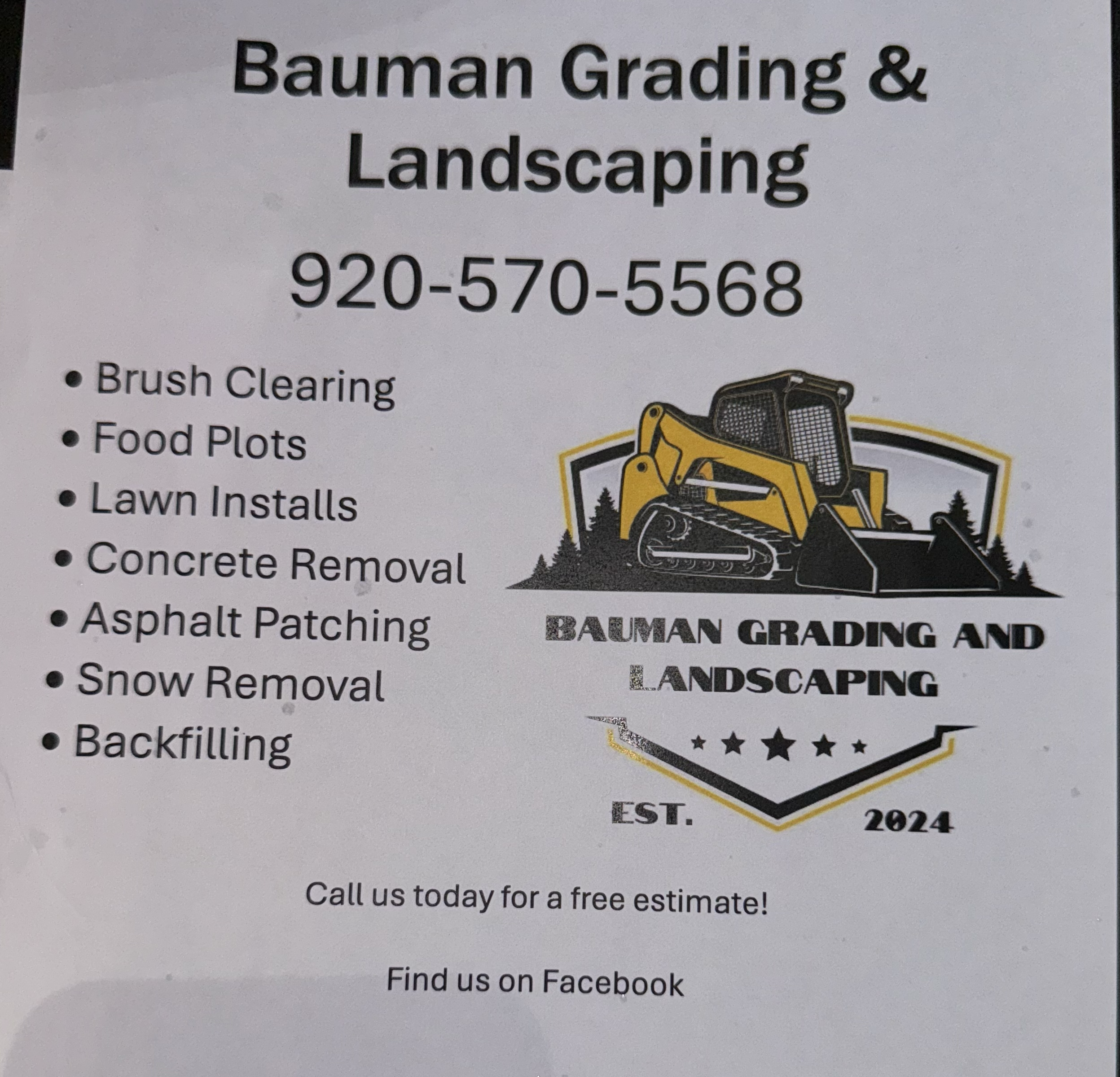 Bauman Grading and Landscaping logo