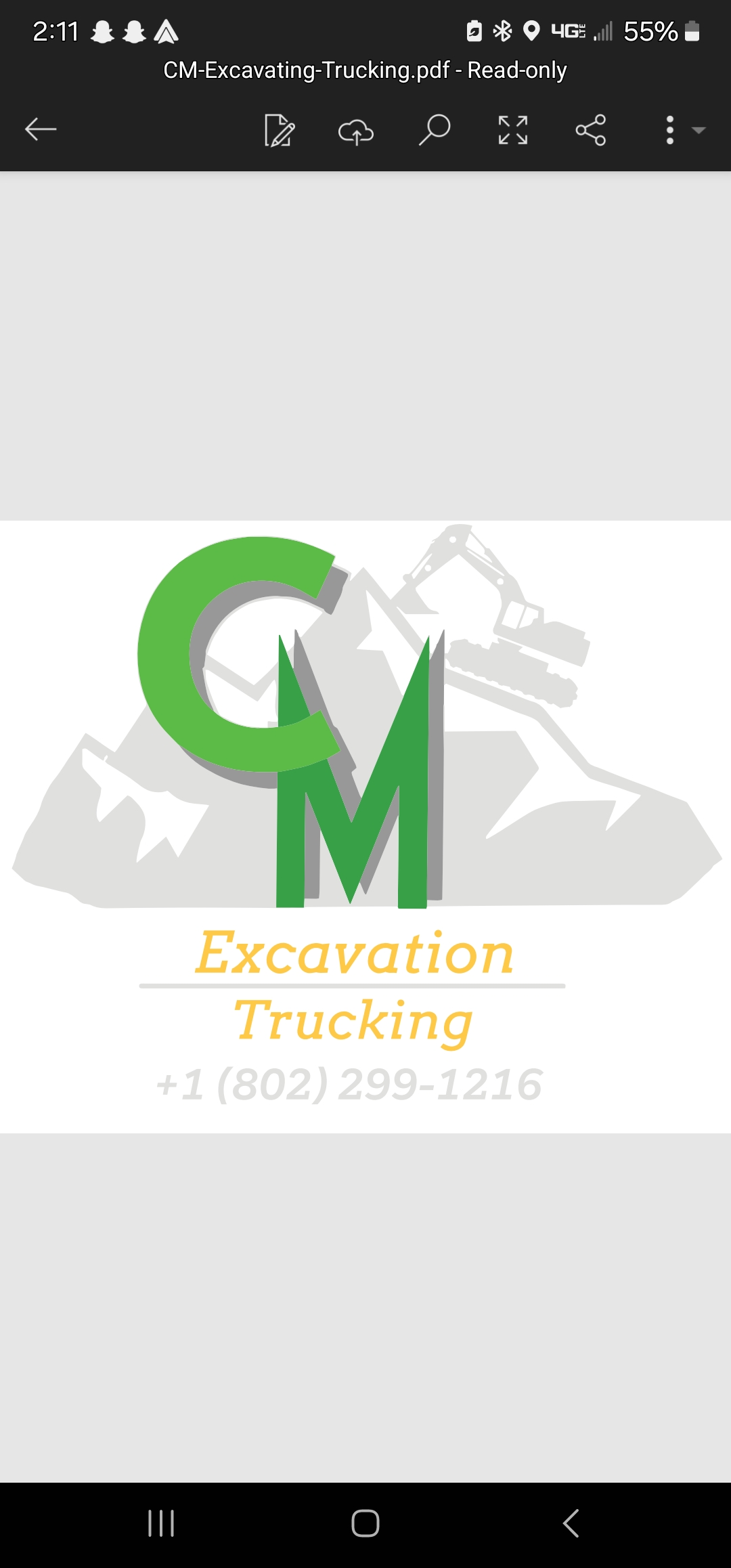 C & M Excavation and Trucking logo