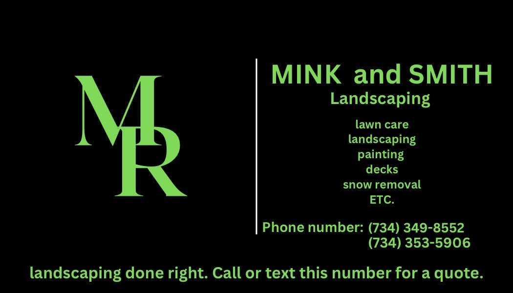 Mink & Smith landscaping and residential construction logo