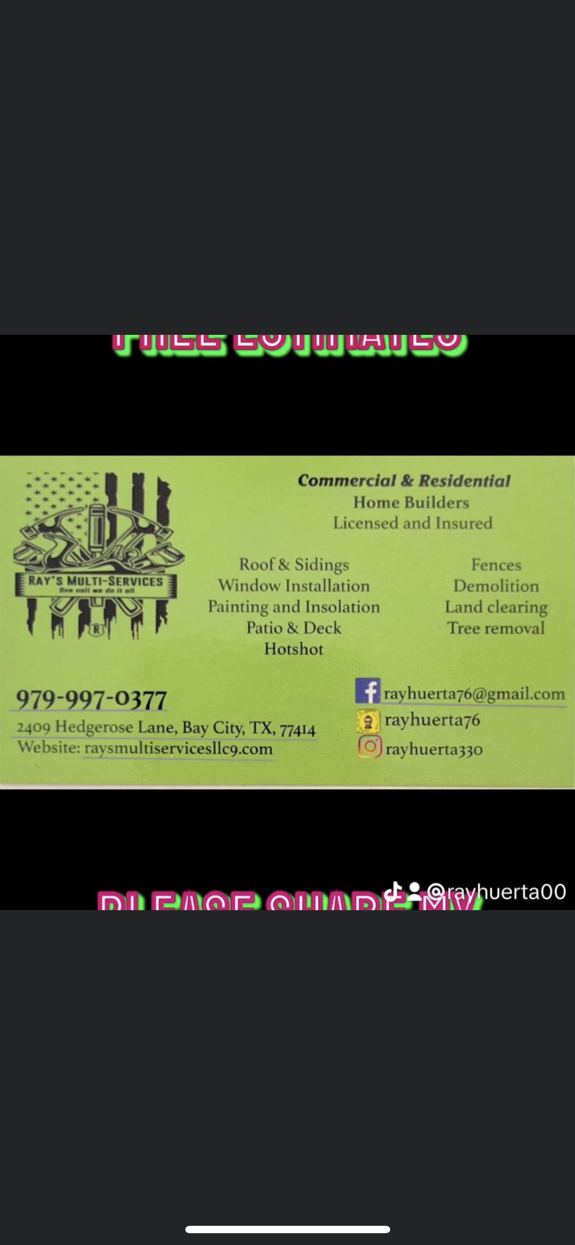 Ray’s multi services LLC logo