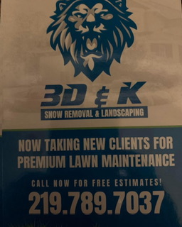 3DandK snow removal & landscaping logo