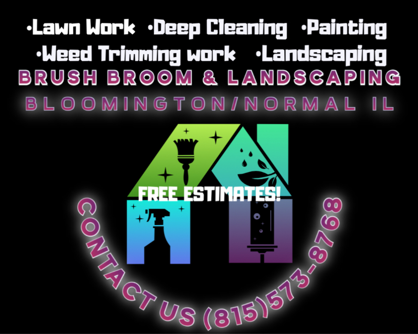 Brush broom & landscaping logo