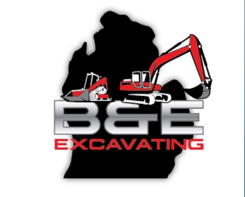 B&E excavating logo