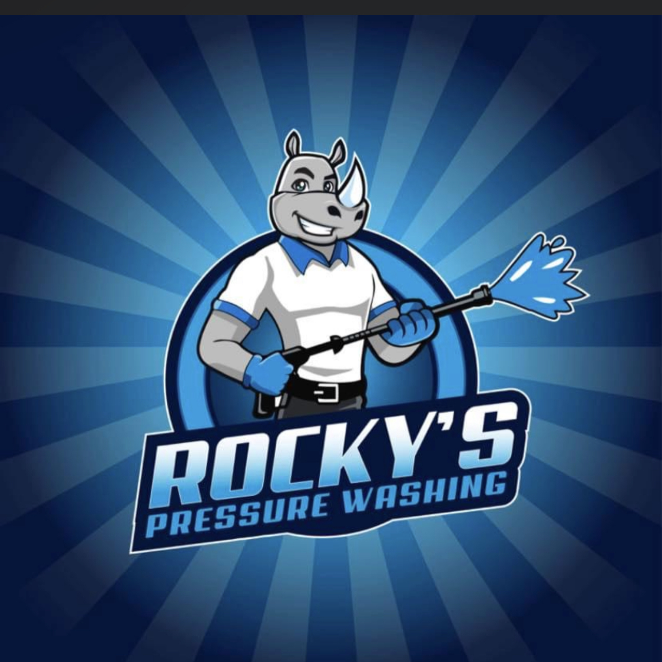 Rocky’s pressure washing logo
