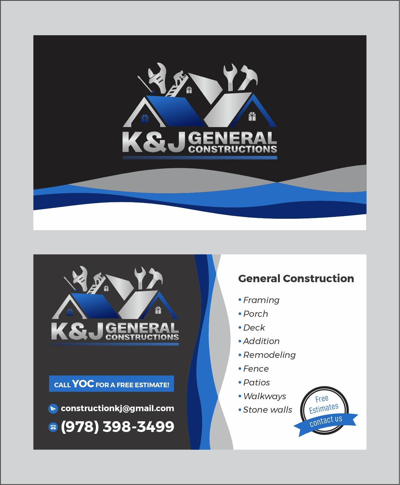 Logo for K & J Construction