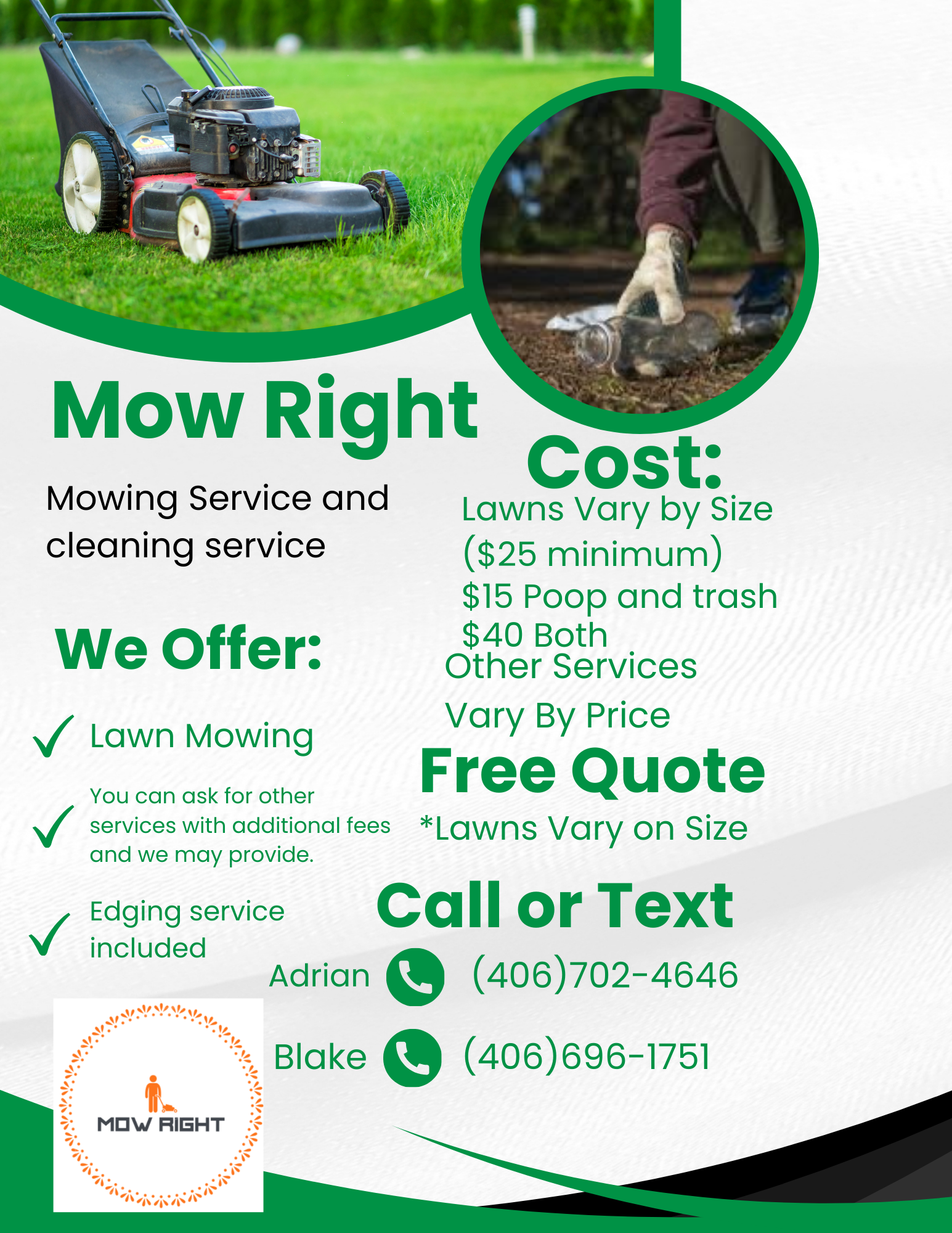 Mow Right logo