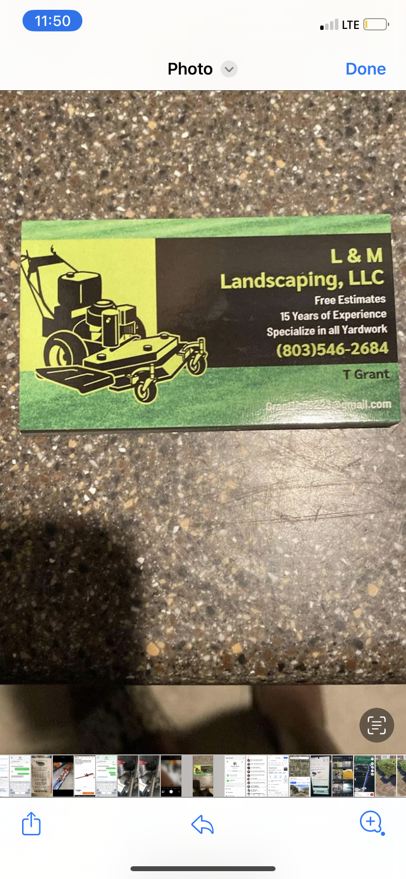 L&m Landscaping logo
