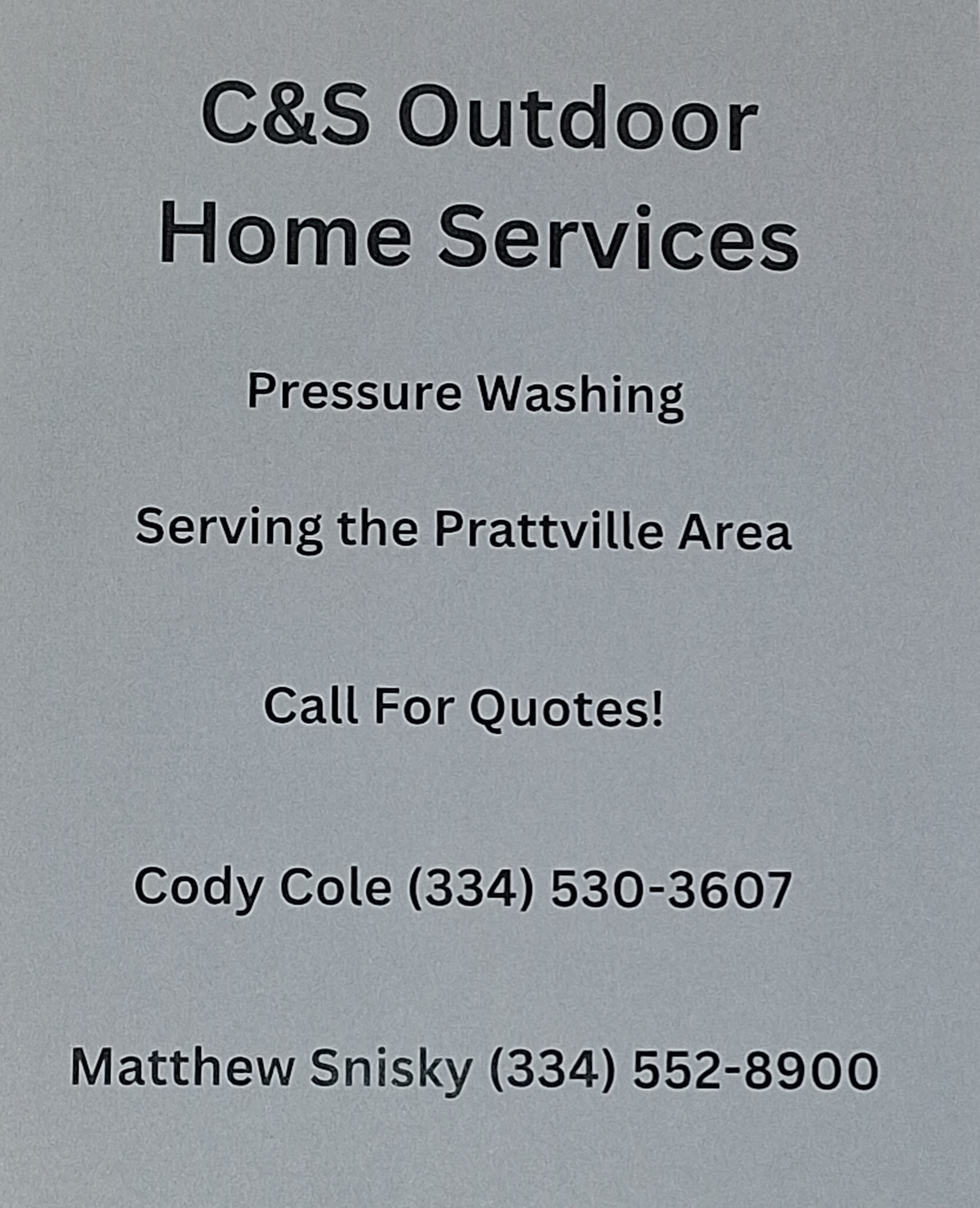 C&S Outdoor Home Services logo