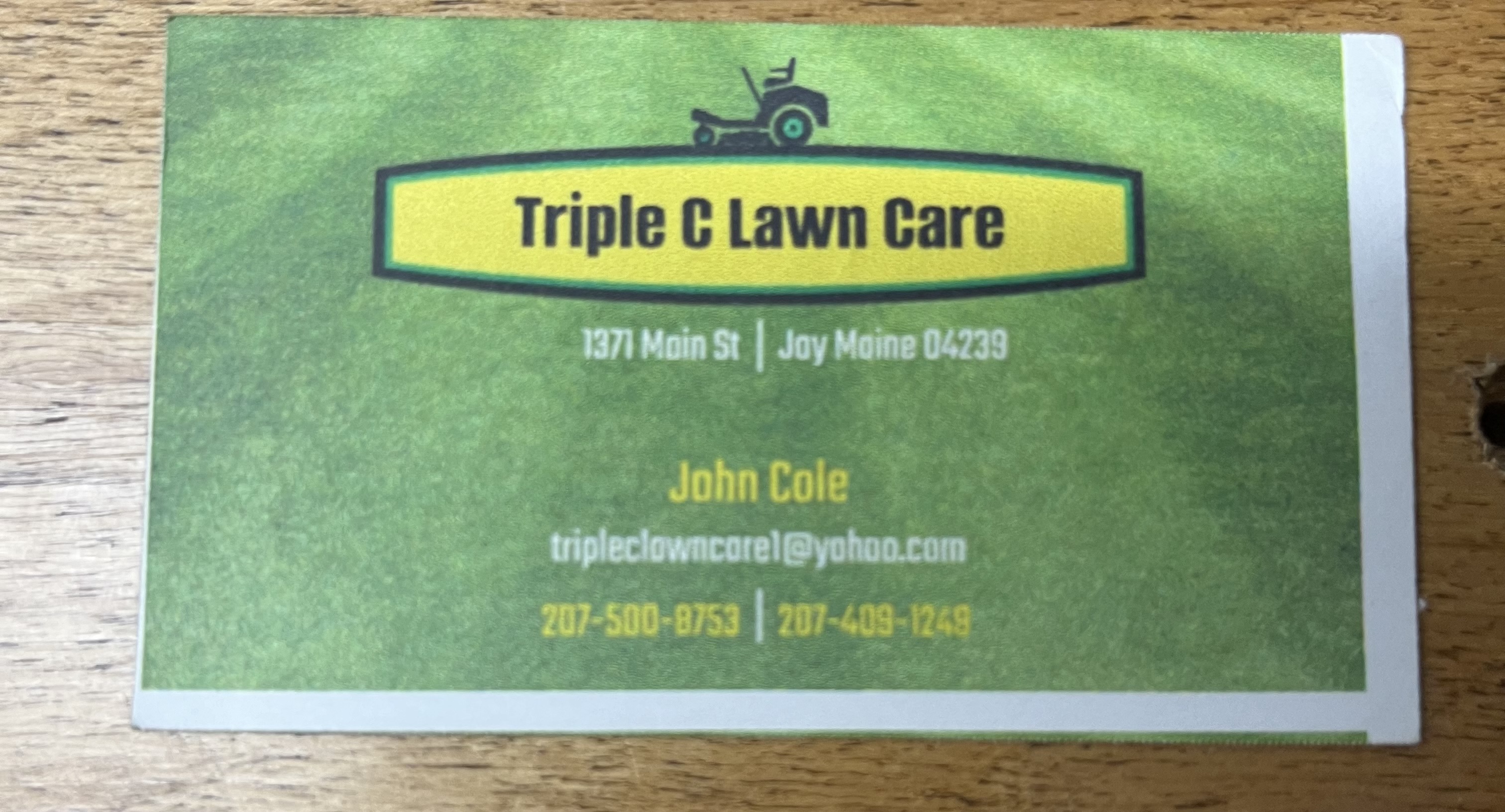 Triple C lawn care service logo