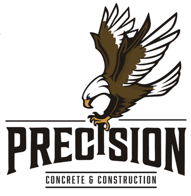 precision concrete and construction logo
