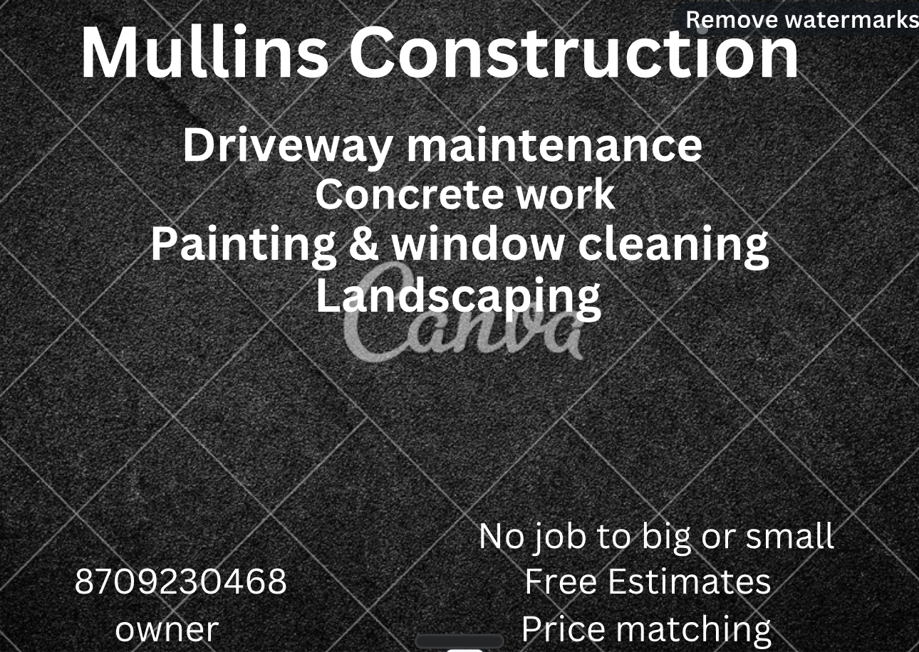 Mullins. Construction logo