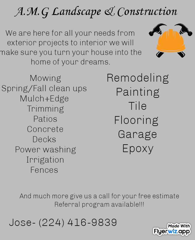 A.M.G landscaping & Construction logo