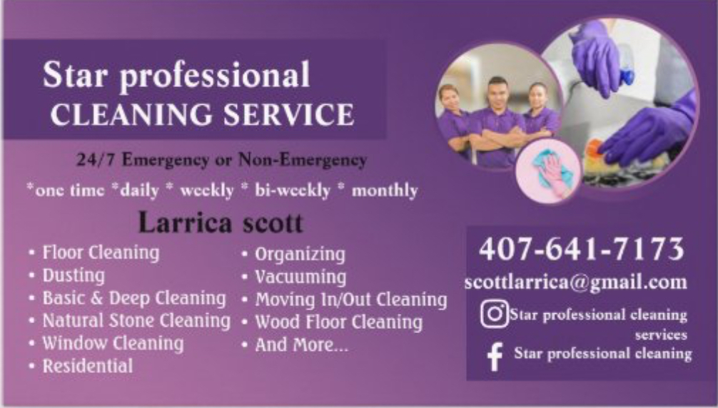 Star professional cleaning service logo