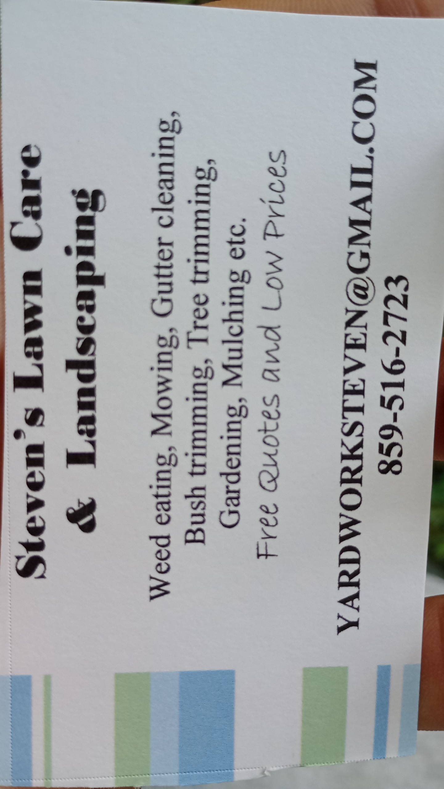 Steven's Yardwork logo