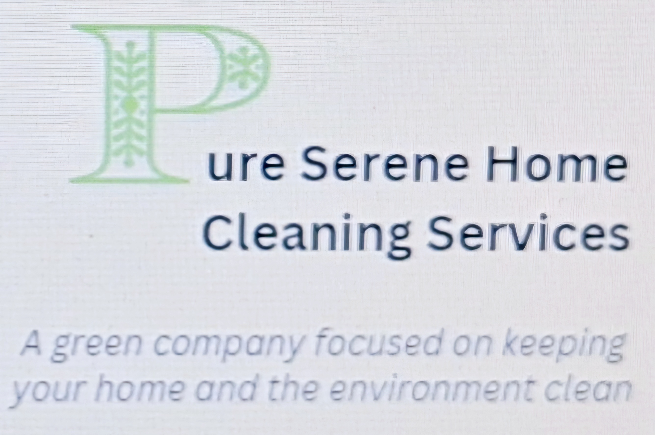 Pure Serene Home Cleaning Services logo
