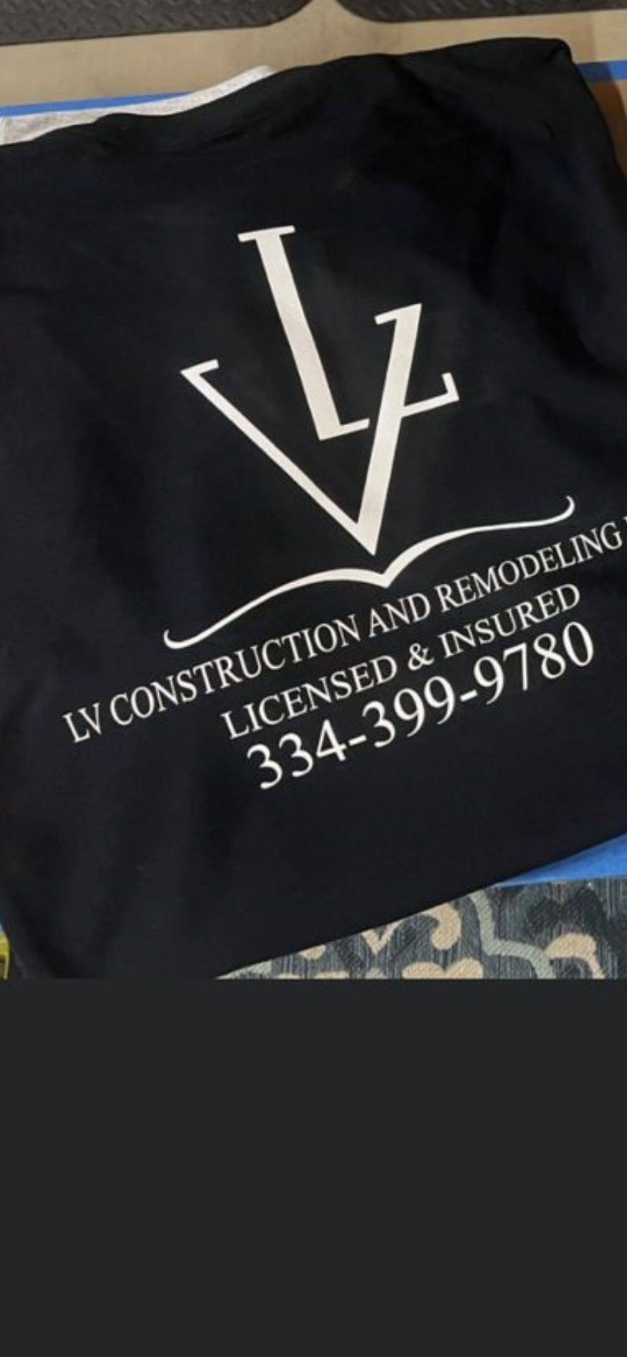 Lv construction and remodeling logo