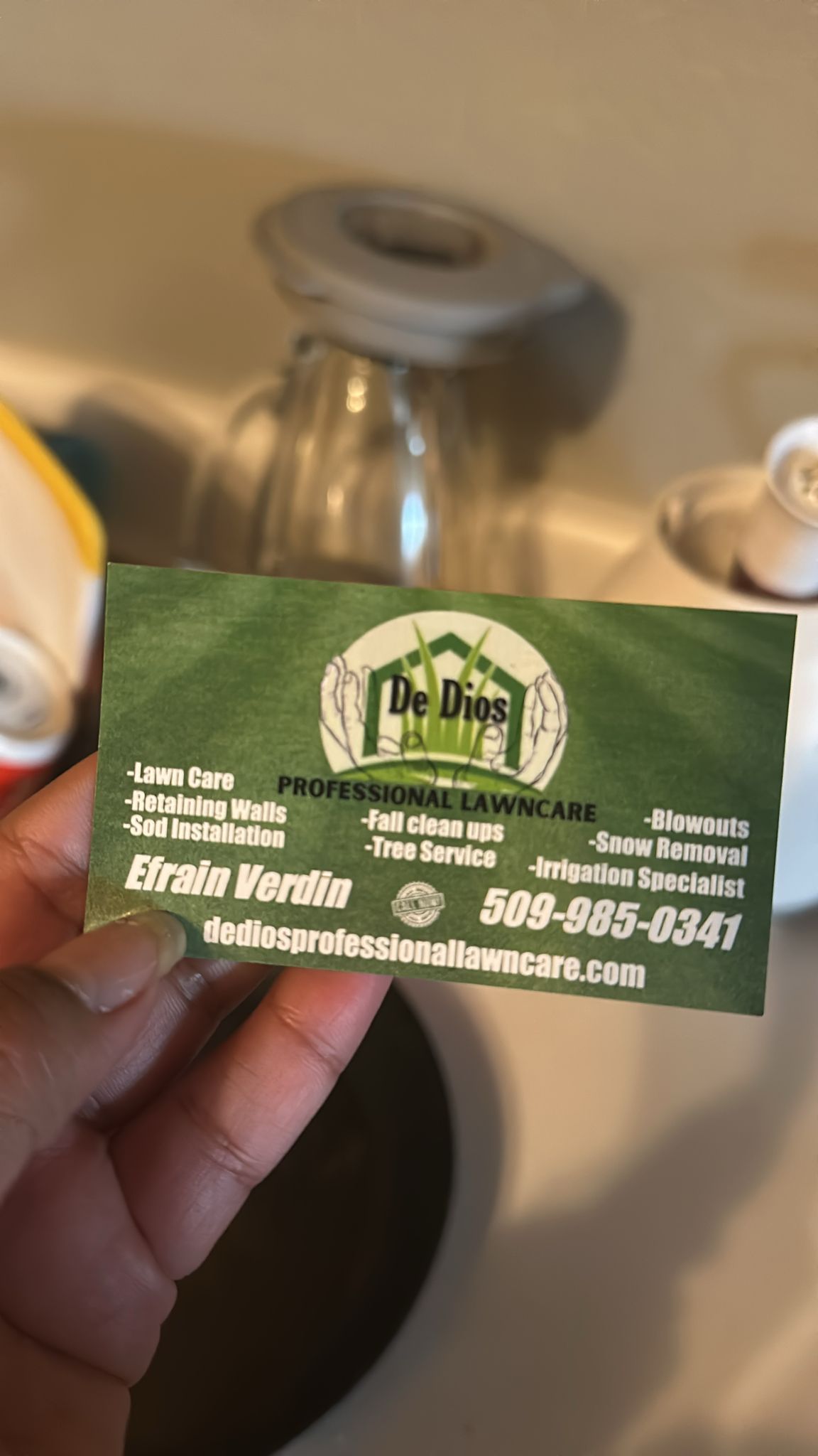 Dedios professional lawn care logo