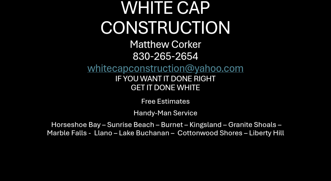 white cap construction logo