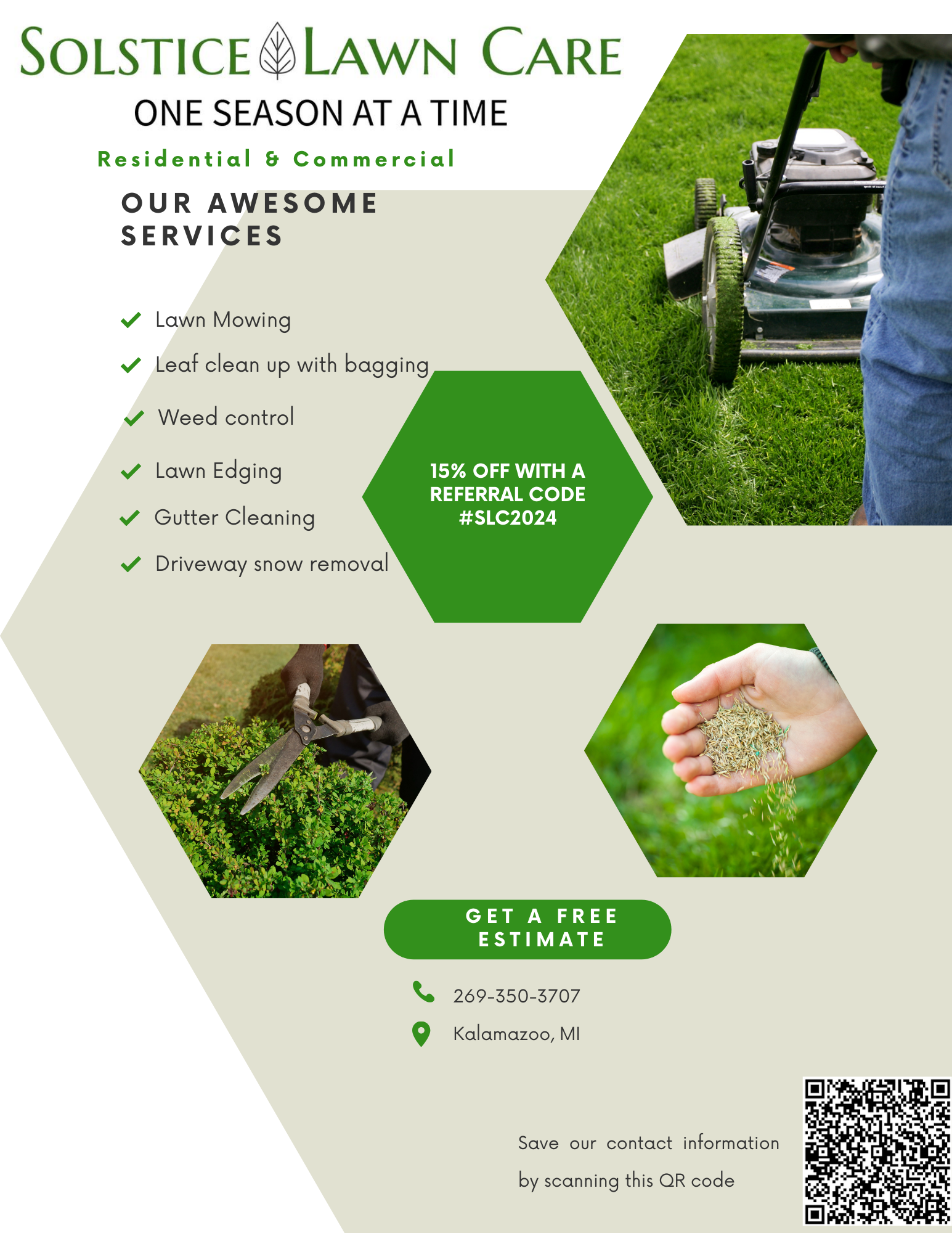 Solstice lawn care logo