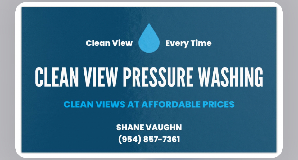 Clean View Pressure Washing logo