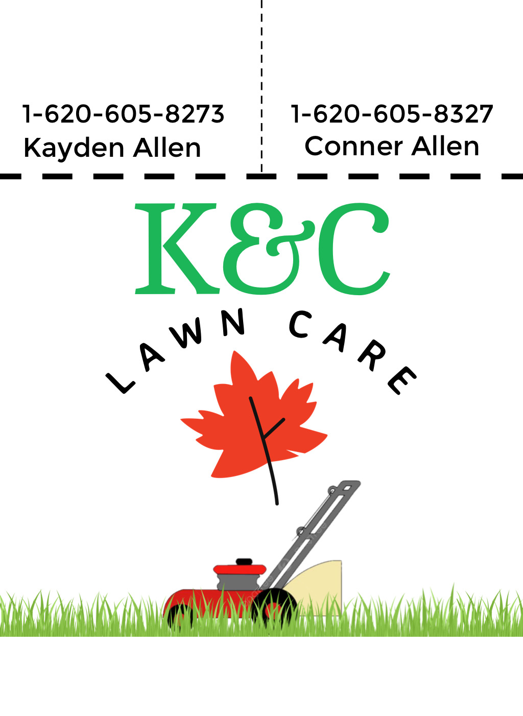 K and C mowing logo