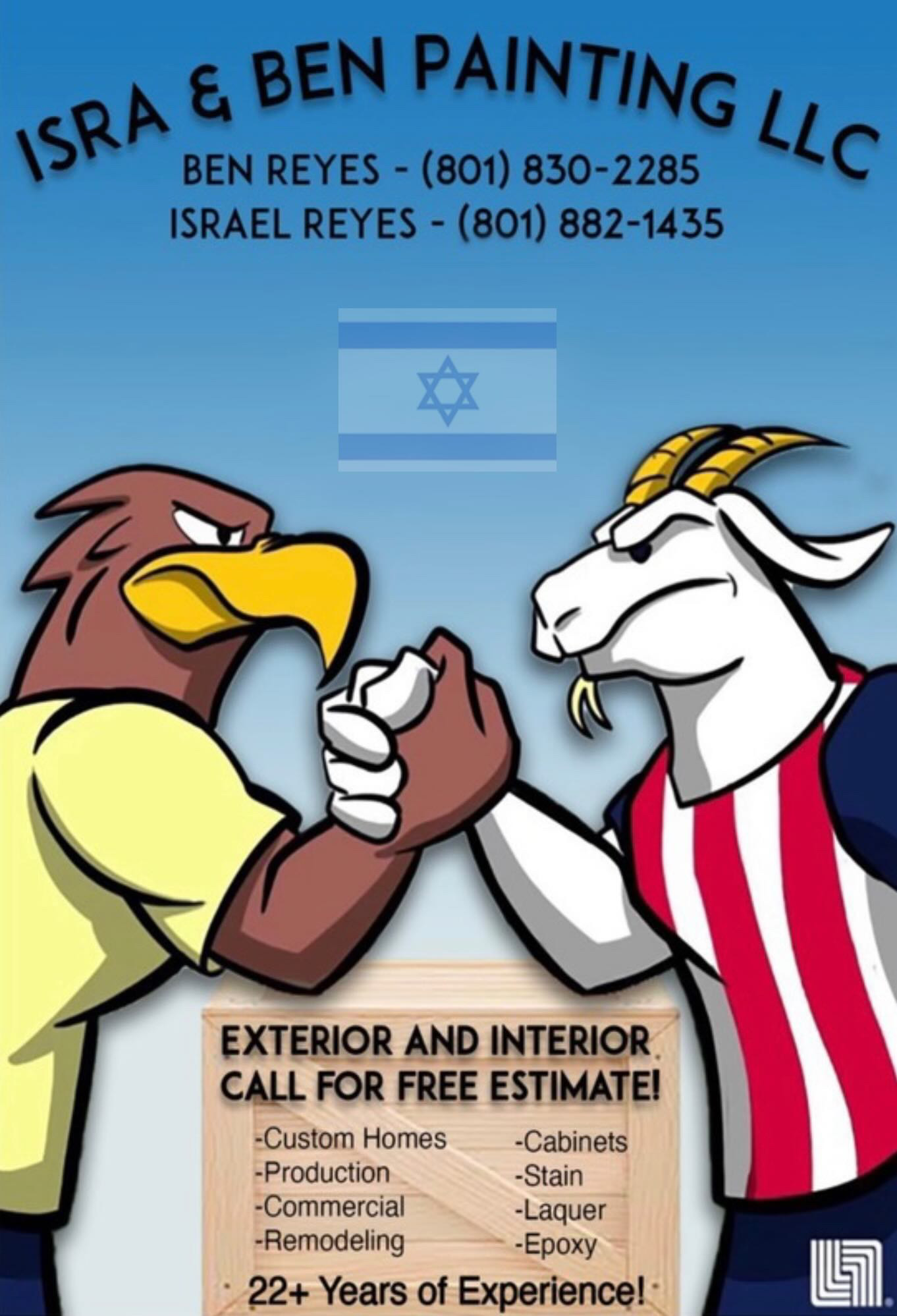 Isra and Ben. Painting LLC logo